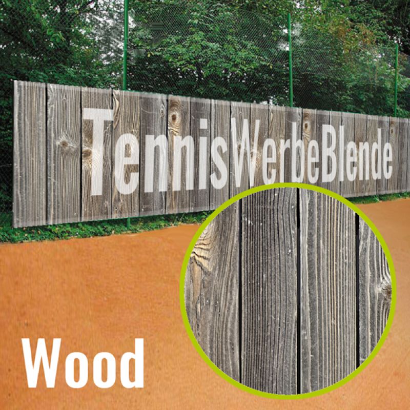 Tennisblende Holz-Design Tennisblende Holz-Design